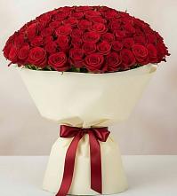 Букет 101 Красная роза Милано в Любани