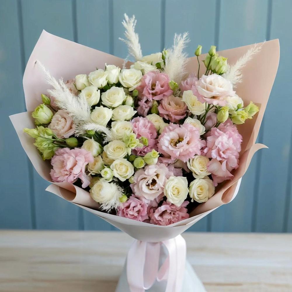 Букет цветов из: Альстромерии и Розы в Любани