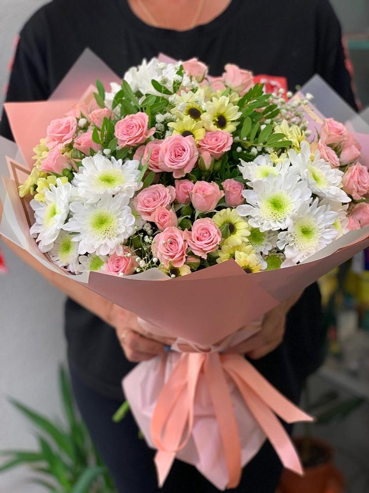 Букет цветов из: Розы и Хризантемы в Любани