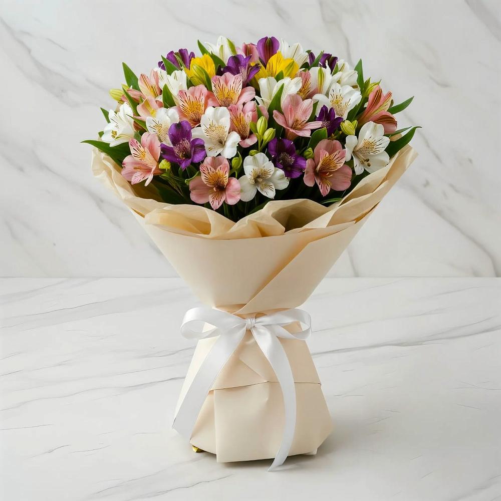 Букет цветов из: Альстромерии в Любани