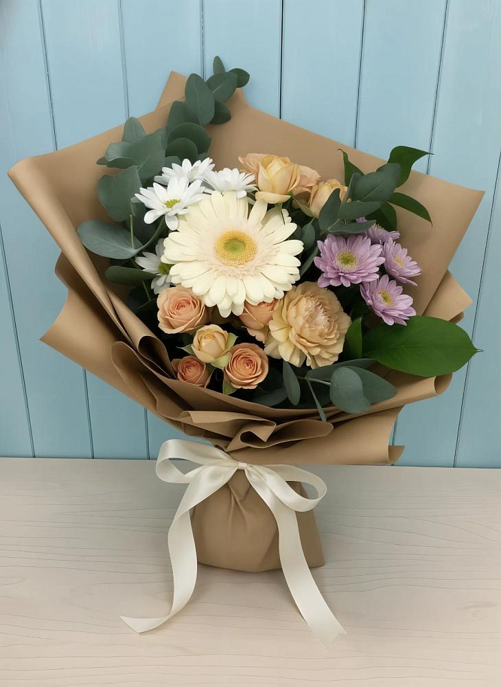 Букет цветов из: Герберы и Хризантемы в Любани