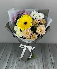 Букет цветов из:  Розы, Герберы и Хризантемы в Любани