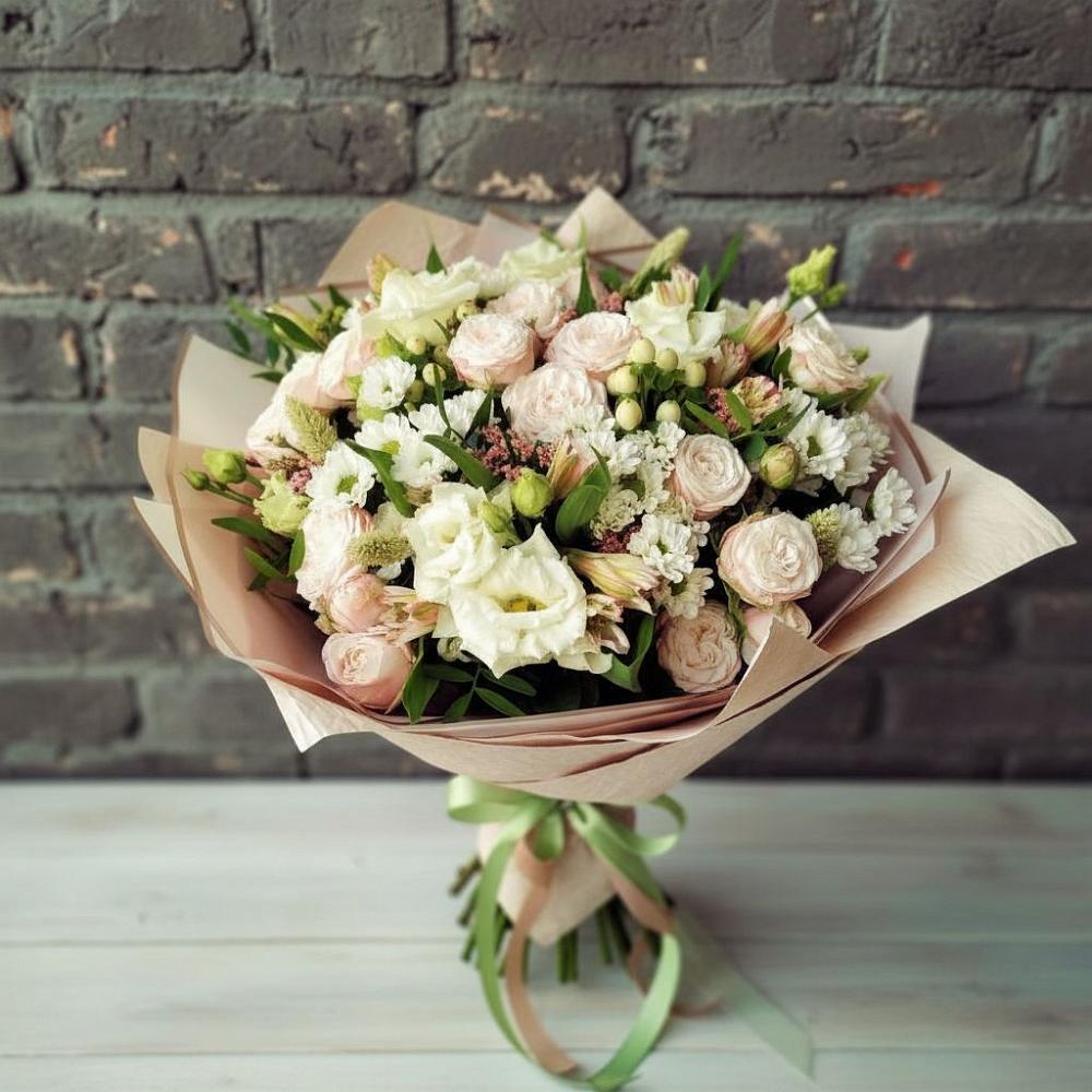 Букет цветов из: Альстромерии, Розы и Хризантемы в Любани
