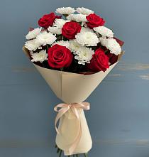 Букет цветов из:  Розы и Хризантемы в Любани