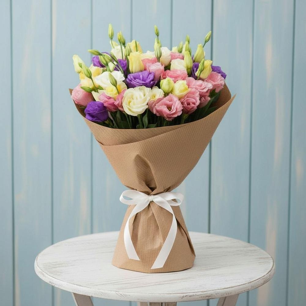 Букет цветов из: Лизиантусы в Любани