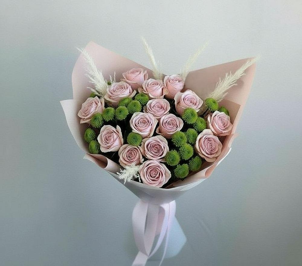 Букет цветов из: Розы и Хризантемы в Любани