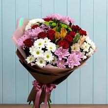 Букет цветов из:  Розы, Хризантемы и Альстромерии #REPLACE_PRED# Любани