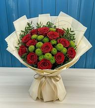 Букет цветов из:  Розы и Хризантемы #REPLACE_PRED# Любани