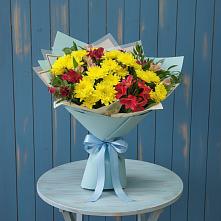 Букет цветов из:  Альстромерии и Хризантемы #REPLACE_PRED# Любани